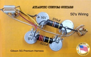 Gibson Premium SG Wiring Harness with choice of Caps - Picture 1 of 4