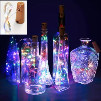 BUY 6, GET 6 copper Bottle String Lights Light 20 LED 2m Fairy Wine Cork shaped