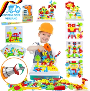 Steckspiel Spielzeug Ab 3 Jahre Mit Bohrmaschine Pädagogisch Kreativ Spielzeug 3 - Bild 1 von 12
