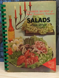 Vtg Salad Recipes Cook Book MCM 1964 Home Economics Teachers Cookbook Grannycore - Imagen 1 de 9