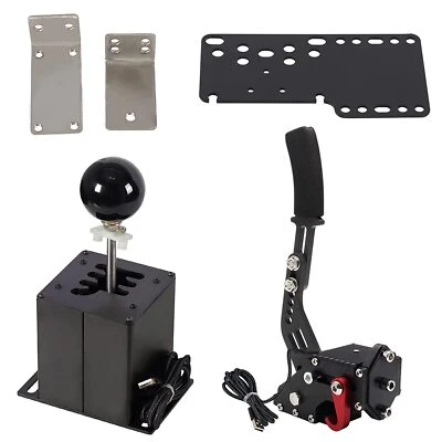 SENTA-AUTOPARTS PC USB Simulator Shifter Handbrake W/ H Gear Shifter for G29 G27 G920 T300RS