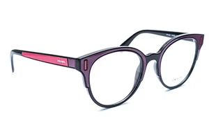Prada VPR08U SSA-101 Black Purple Red Round Womens Eyeglasses 52mm - Picture 1 of 6