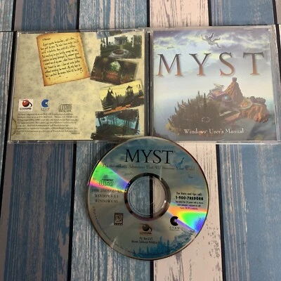 Myst PC CD ROM Windows 3.1 95 1996 Game Case and Windows User Guide - CIB - NICE - Image 1 of 4