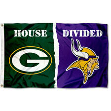 WinCraft Packers and Vikings House Divided Flag 2day Delivery