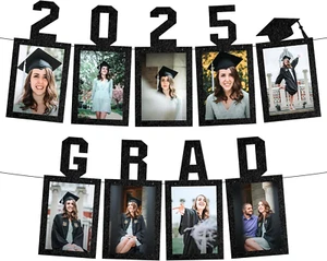 , Black Graduation Photo Banner 2025 - Large, 10 Feet, 2025 Grad Banner | Gradua - Picture 1 of 12