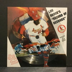 Lou Brock Record of Records 1985 Kroger With Jack Buck 7-1/4"x 7-1/4" Sku218 - Picture 1 of 2