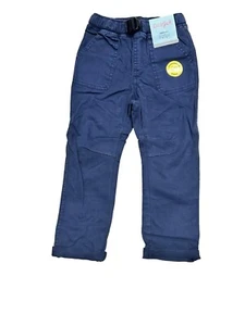 Toddler Boys' Utility Buckle Woven Pull-On Pants - Cat & Jack Navy Blue 3T - Picture 1 of 2