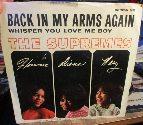 1965 THE SUPREMES Back In My Arms Again Pic Sleeve 7" Motown 627 VG VG+