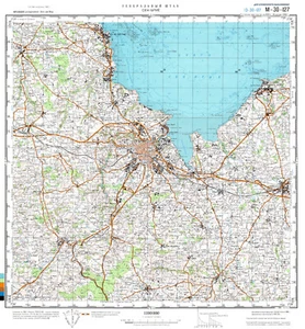 Russian Soviet Military Topographic Map - SAINT-BRIEUC (France), REPRINT - Imagen 1 de 4