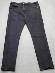 Levi's 512 Jeans Herren 34 x 32 schwarz Denim hoher Bund dunkle Waschung adrette gerades Bein - Bild 1 von 10