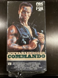 Commando VHS 1986 CBS FOX Arnold Schwarzenegger Partially Sealed Watermarks - Picture 1 of 11