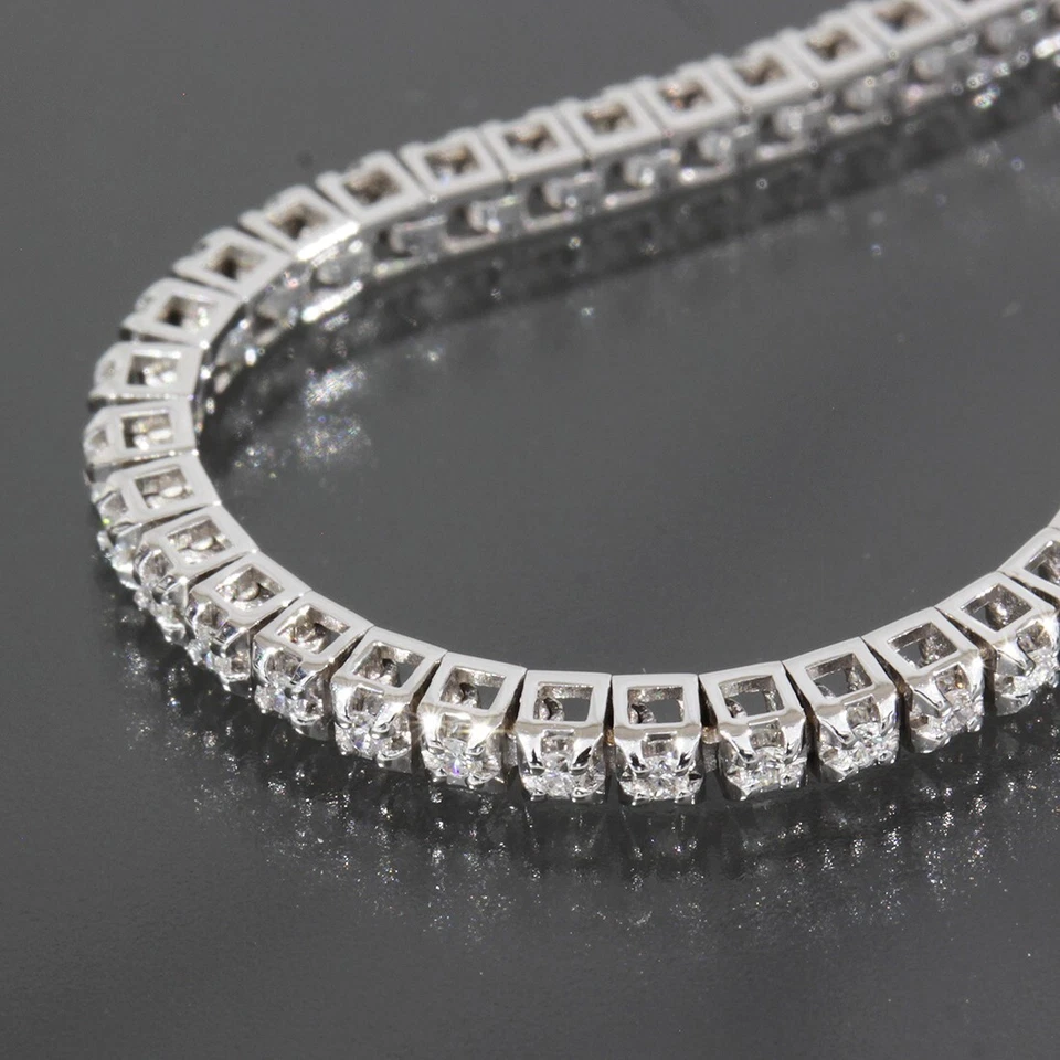 Brazalete DAMIANI Luce Diamante Completo 16.5cm K18WG 6.7g Recién Pulido 6144A Foto 1 de 4