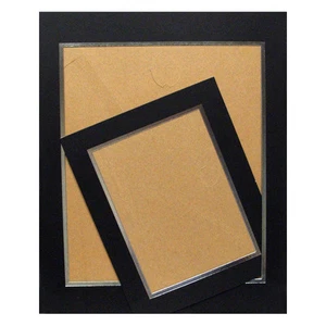 Photograph Strut Mounts - Black with Silver - pack of 10 - 7x5, 8x6, 12x8 - Picture 1 of 3