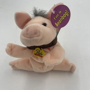 Babe the Pig Toy Plush Beanie Stuffed Animal Universal Studios Equity Toys 1998 - Picture 1 of 5