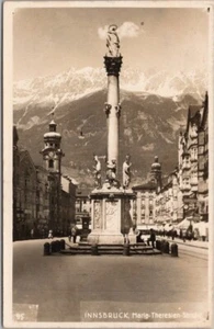 INNSBURCK Austria RPPC Real Photo Postcard "Maria-Theresien-Strasse" Street View - Imagen 1 de 2