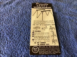 VINTAGE PRISCILLA WORK HORSES ASSEMBLY INSTRUCTIONS - Picture 1 of 2