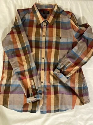 Camisa Pendleton Mason Naranja Franela Algodón Abotonada Exterior Para Hombre Mediana LEER Foto 1 de 4