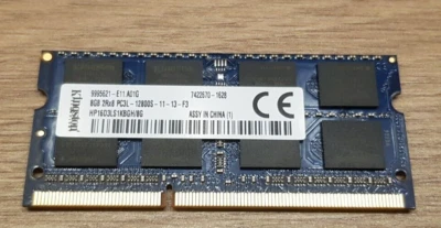 Kingston HP16D3LS1KBGH/8G So-DIMM PC3L-12800U 1Rx16 8十亿字节 DDR3 RAM 内存条 — 第 1/2 张图片
