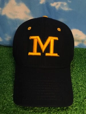 Michigan Wolverines U of M Hat cap Blue 7 1/8 Zephyr The Z Hat Fitted Vtg H24 - Image 1 of 4