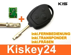 3Tasten Komplett Ersatz Auto Schlüssel + Platine + Fräsen + Transponder für FORD - Bild 1 von 3