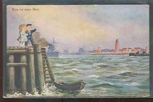 pc8711 postcard Germany Feldpost 1918 postally used both sides shown - Picture 1 of 2