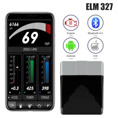 ELM327 Bluetooth OBD2 Code Reader Diagnostic Scanner Check Engine for Android - Image 1 of 4