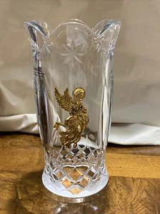 Precioso jarrón de velas ángel de plomo fino bohemio vintage de teleflora - Imagen 1 de 12