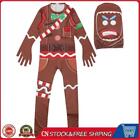 Halloween Gingerbread Man Cosplay Costume with Hat Fancy Dress for Kids (130)