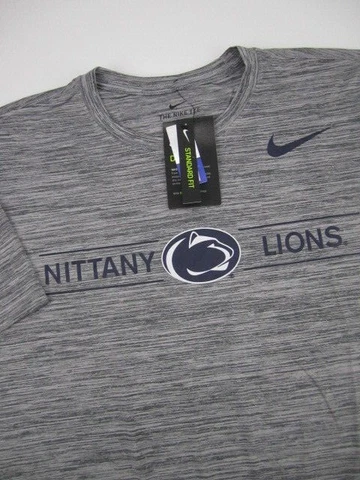 Mens Large Penn State Nittany Lions Nike Dri Fit Velocity gray shirt NWT 21' Cover