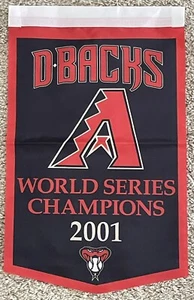 Arizona Diamondbacks 2001 World Series Champions Banner/Flag 18.5" x 11.5" - Picture 1 of 1