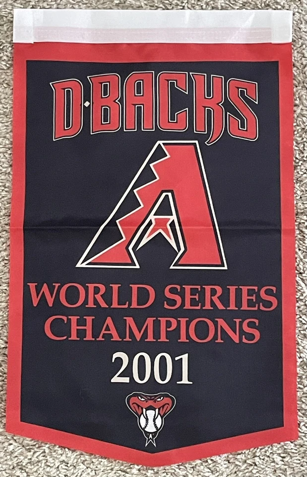 Arizona Diamondbacks 2001 World Series Champions Banner/Flag 18.5" x 11.5" - Image 1 of 1