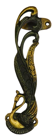 Peacock Shape Antique Vintage Style Handmade Solid Brass Door Handle Home Decor Cover