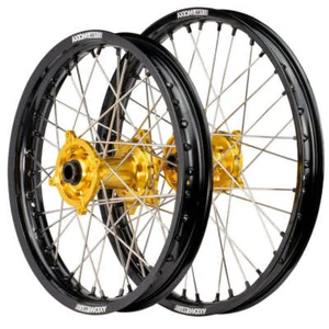 Axiom 14/12 Black/Gold Wheel Set for Yamaha YZ65 2018-2024 - Picture 1 of 5