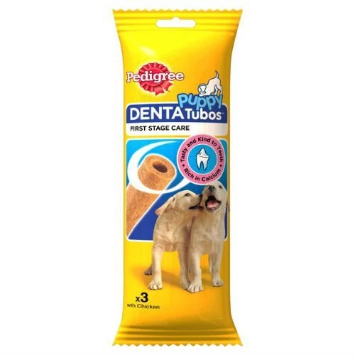 Pedigree Puppy 3 Denta Tubos with Chicken Dogs Treats 72g - Image 1 of 1