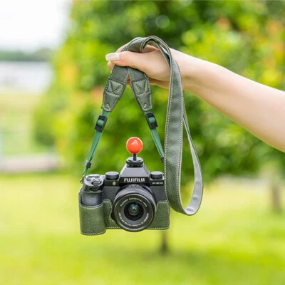 PU Leather Camera Bag Protect Case Cover Base Grip Belt Strap For Fuji XS10 XS20 - Image 1 of 4