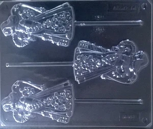 ÁNGEL CON VELA CHOCOLATE DE NAVIDAD, MOLDE DE PIRULETA, JABÓN, ARCILLA, MOLDES - Imagen 1 de 1