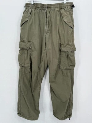 Lucky Brand Men’s Medium Cargo Pants Olive Green Parachute Lightweight - Image 1 of 4
