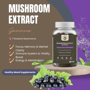Mushroom Super Complex 60 Gummies - Picture 1 of 5