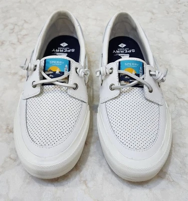 Sperry Top Sider Women’s Soletide 2-Eye Boat Shoe Size 8 Leather NEW - Image 1 of 4