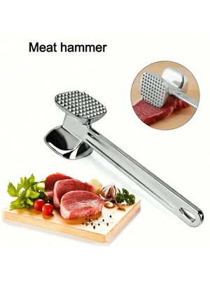 Stainless Steel Meat Mallet Tenderizer Steak, Beef, Chicken Hammer KitchenTool.