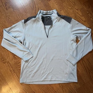 Nike Golf Tour Performance Dri Fit 1/4-Reißverschluss Pullover grau Herren Größe Large - Bild 1 von 9