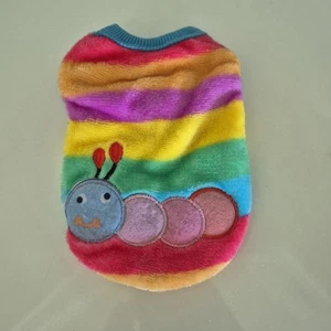 XXS rainbow fleece dog jumper - Picture 1 of 3
