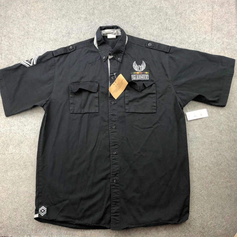 Vintage G Unit Shirt Mens XL Black Heavy Weight Military Embroidered Y2K - Image 1 of 4