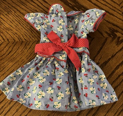 Vestido De Colección American Girl Emily Bennett Meet Azul Rojo Para Muñecas 18" Vestido Solo Foto 1 de 4