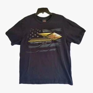 Harley-Davidson Men's Black T-Shirt American Since 1903 Motorcycle Flag Large - Picture 1 of 7