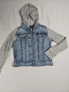 Vtg Mudd Denim  Blue Jean Hoodie Jacket Girls Size 16 - Picture 1 of 4