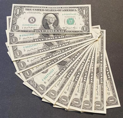 WOW! COMPLETE $1 1981 STARNOTE 12 NOTE DISTRICT SET  1-12 ALL GEM CU - Image 1 of 2