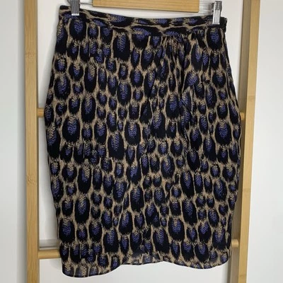 Witchery Size 10 / S Peacock 100% Silk Skirt Lined Boho Whimsygoth Y2K Grunge - Image 1 of 4