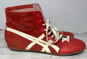 Zapatos de Lucha Onitsuka Tiger De Colección Talla 10 - Cuero Rojo/Blanco - Imagen 1 de 13