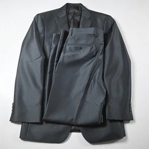 Calvin Klein 36R 32x30 Silver Gray Herringbone Mens Jacket Pants Suit - Picture 1 of 12